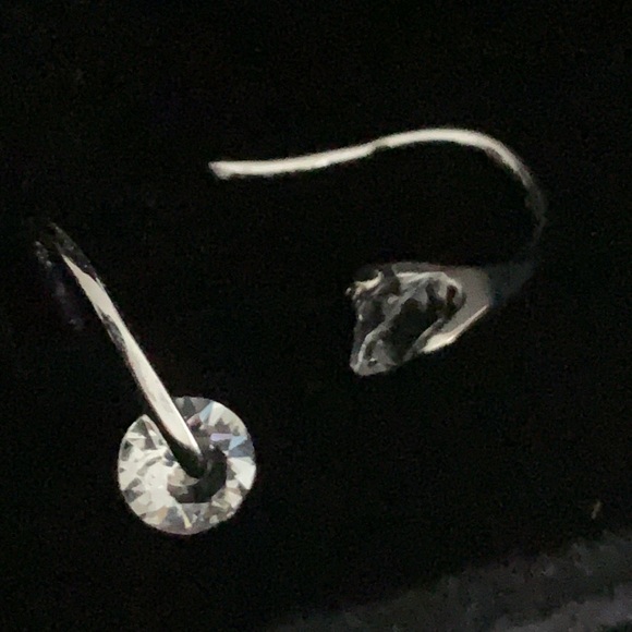 Pressure set Crystal earrings hypoallergenic - Picture 2 of 7